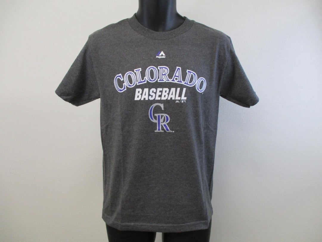 Colorado Rockies Adult Mens Size S Small Majestic Gray Shirt 22 MSRP Image 2