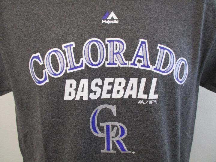 Colorado Rockies Adult Mens Size S Small Majestic Gray Shirt 22 MSRP Image 3