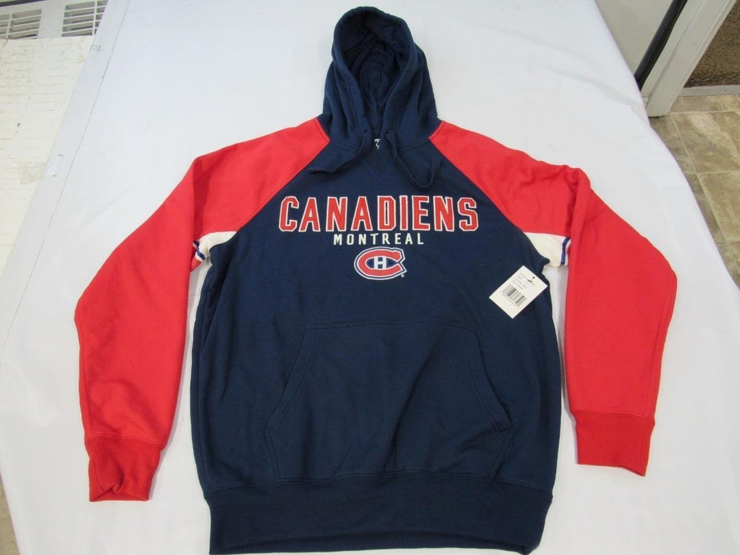 Montreal Canadiens Mens Size L Large Blue Red White Hoodie Image 1