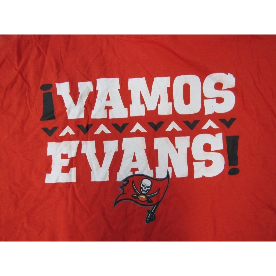 Tampa Bay Buccaneers Mike Evans "Vamos Evans" Mens Size L Large Red Shirt Image 3