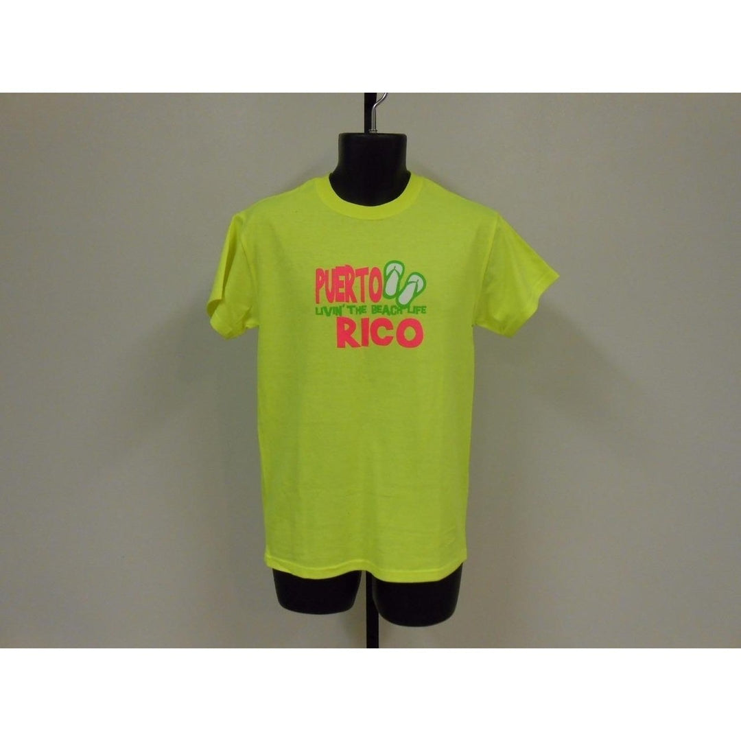 Puerto Rico Livin the Beach Life Mens Size S Small Shirt Image 1