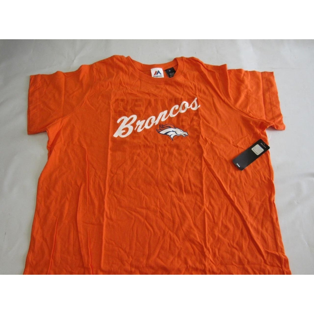 Denver Broncos Womens Plus Size 1X Orange Majestic Shirt Image 3