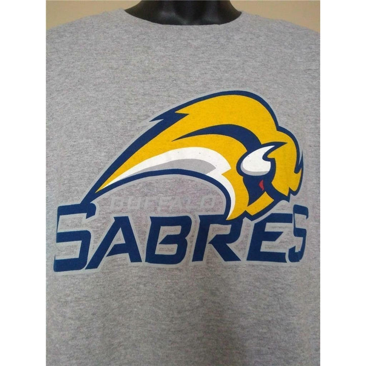 Buffalo Sabres Mens Size M Medium Gray Long Sleeve Shirt Image 2