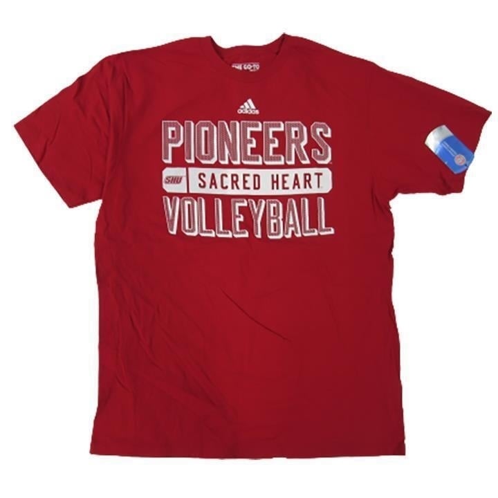 SHU Sacred Heart Pioneers Mens Size L Large Red Adidas Shirt Image 1