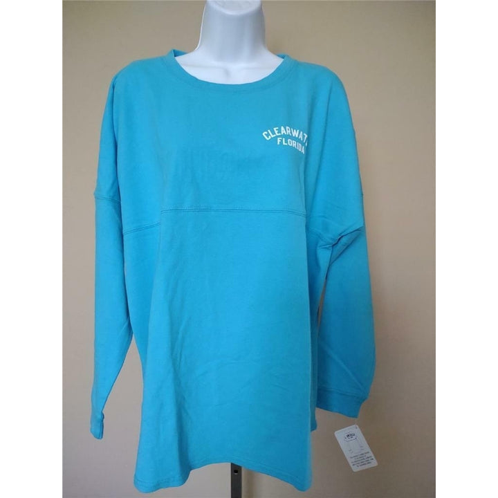 Clearwater Florida Womens Size S Small Blue J. America Oversized Shirt Image 1