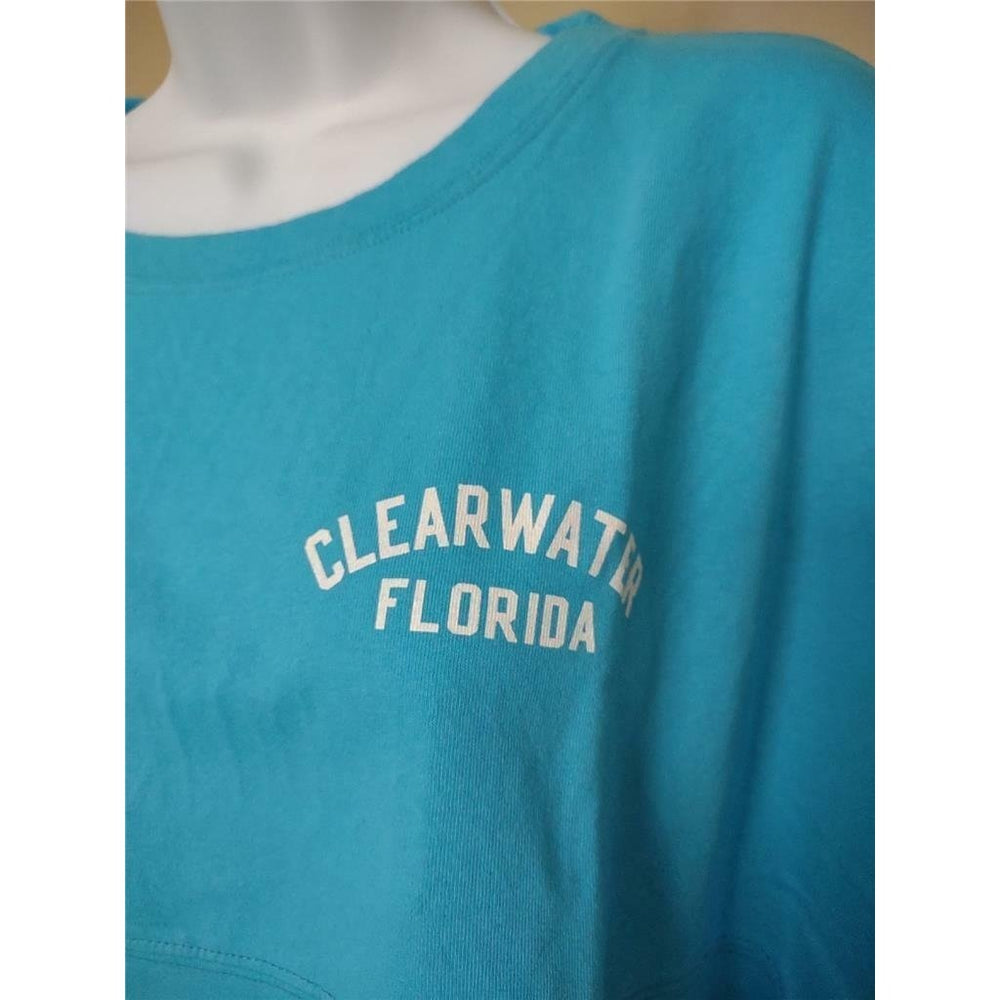 Clearwater Florida Womens Size S Small Blue J. America Oversized Shirt Image 2