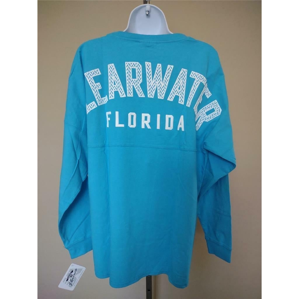 Clearwater Florida Womens Size S Small Blue J. America Oversized Shirt Image 3