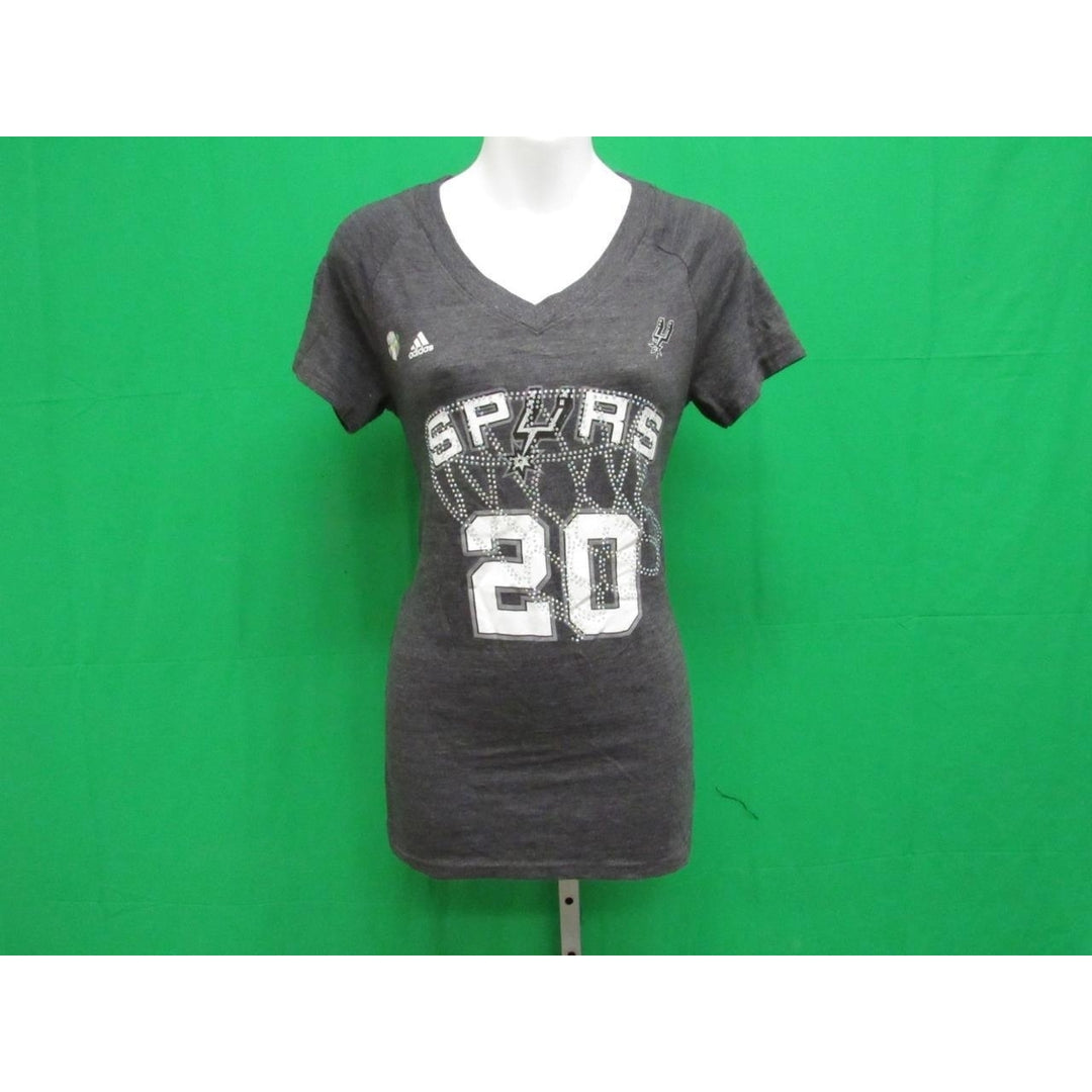 San Antonio Spurs 20 Womens Size M Medium Gray Adidas Shirt Image 1