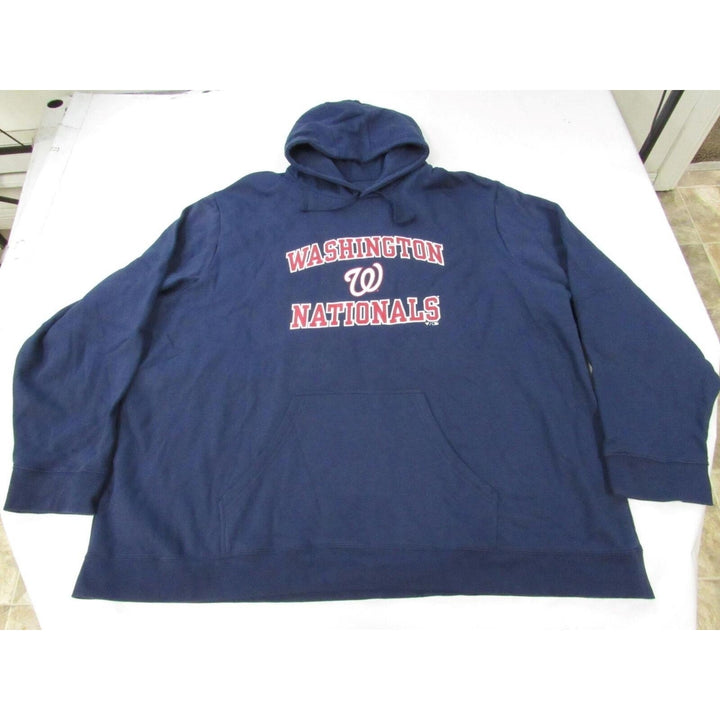 Washington Nationals Mens Size 5XLT 5XLarge-Tall Blue Hoodie Image 1