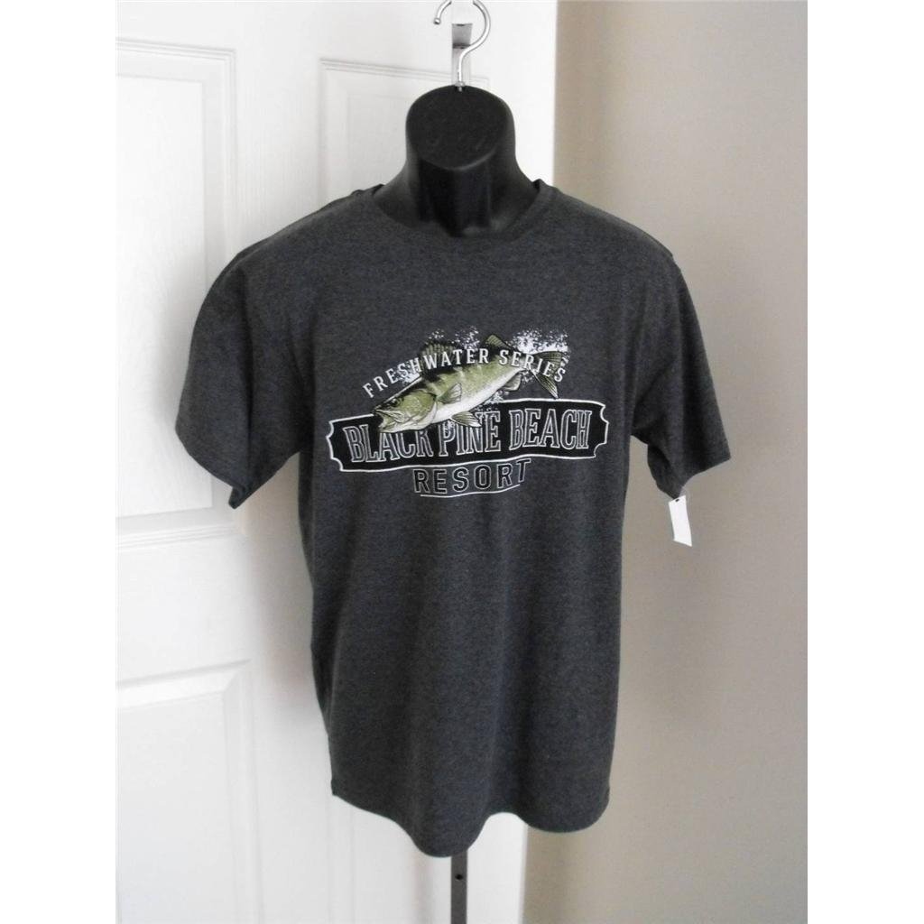 Black Pine Beach Resort Mens Medium T-Shirt Image 1