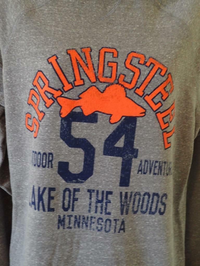 - Springsteel Lake of the Woods Womens Size M Medium Gray Crew Sweatshirt Image 2