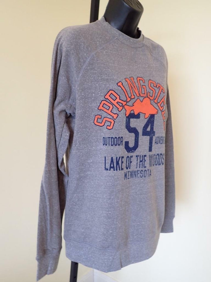 - Springsteel Lake of the Woods Womens Size M Medium Gray Crew Sweatshirt Image 3