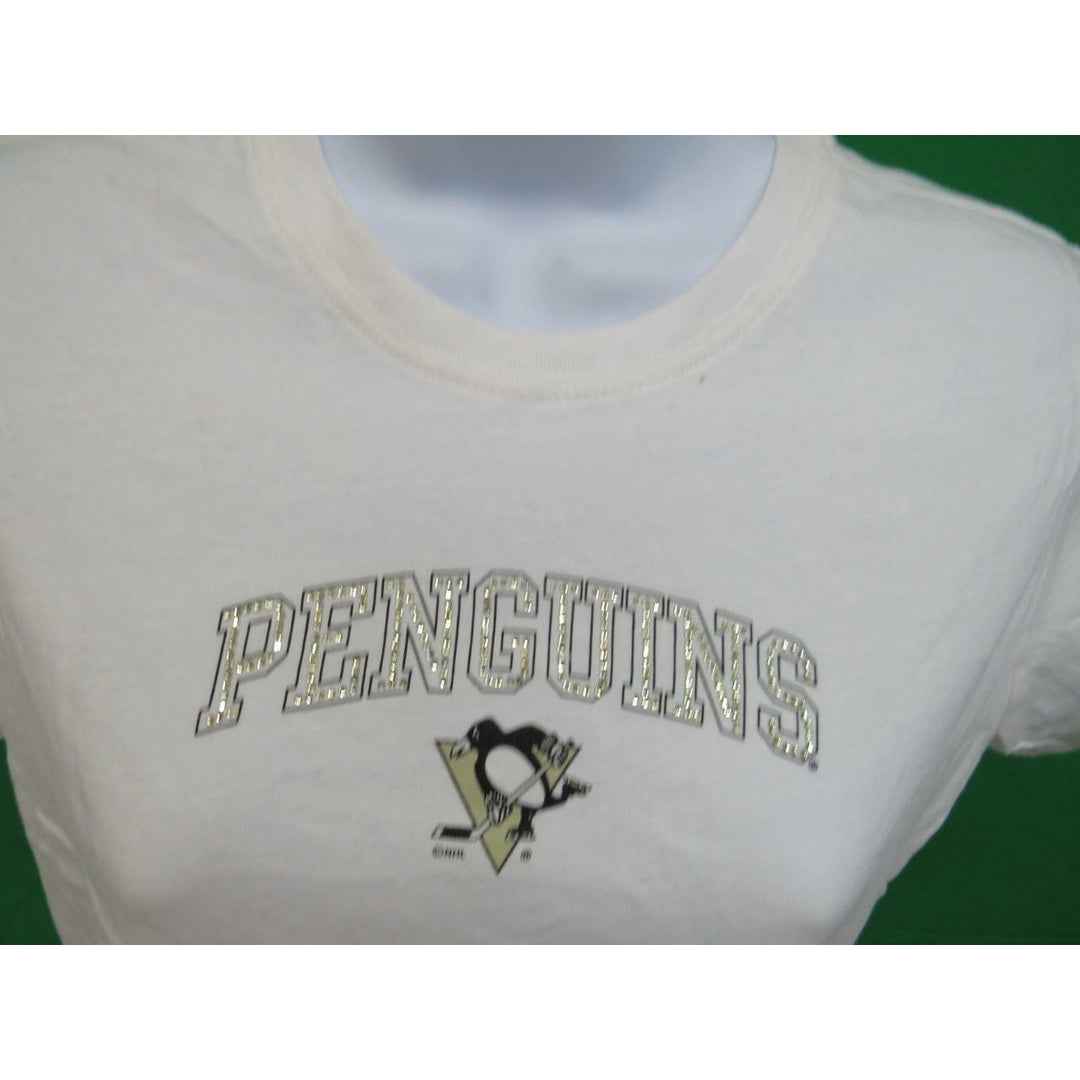 Pittsburgh Penguins Womens Size L Large White G-III Shirt Image 2