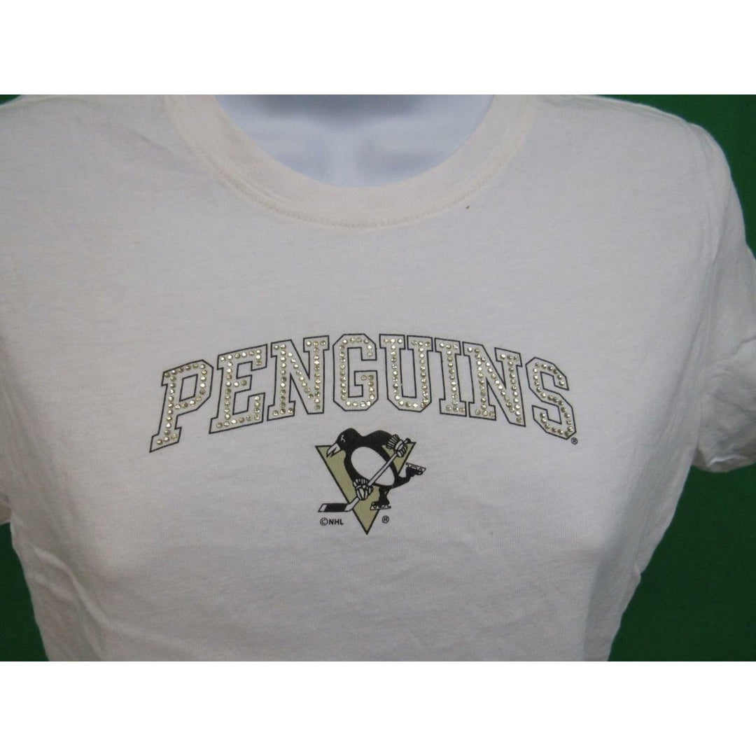 Pittsburgh Penguins Womens Size L Large White G-III Shirt Image 3