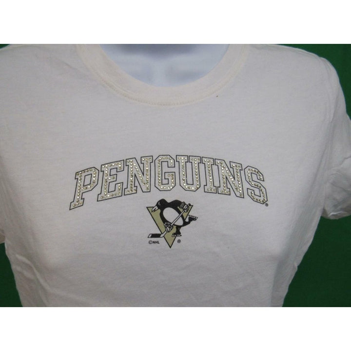 Pittsburgh Penguins Womens Size L Large White G-III Shirt Image 3