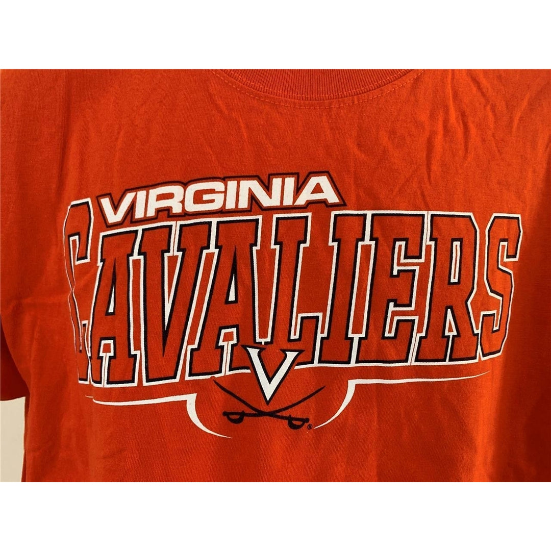 Virgina Cavaliers Mens Size L Large Orange Shirt Image 2