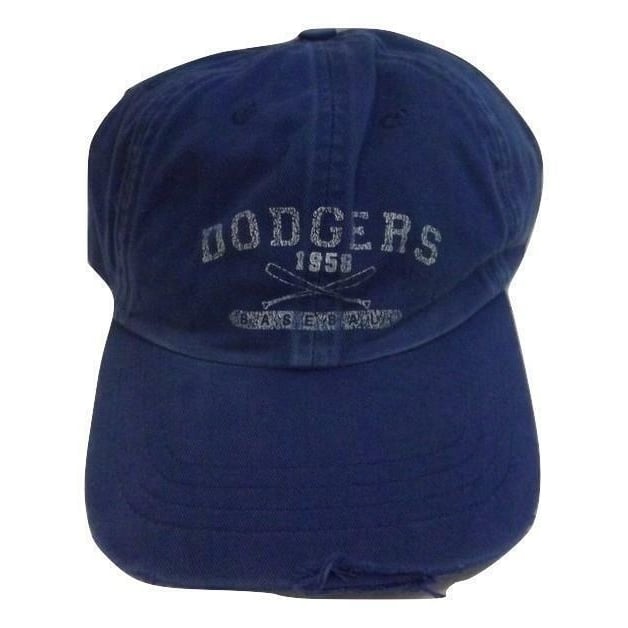 Los Angeles Dodgers Mens Adult Size OSFA Slouch Distressed Cap Hat Image 1