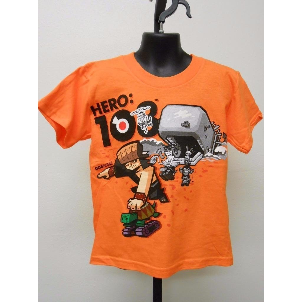 HERO 108 BRIGHT ORANGE YOUTH SIZE 4/5 T-SHIRT 70ZY Image 1