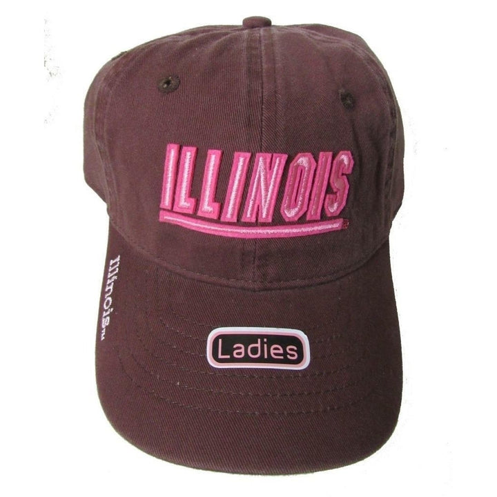 Illinois Fighting Illini Womens OSFA Adjustable Brown Cap Hat Image 1