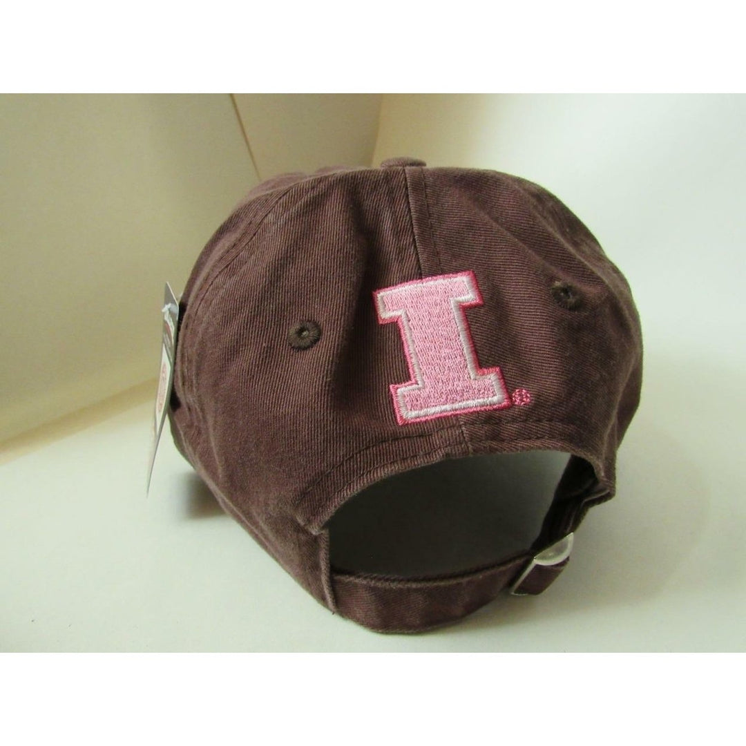 Illinois Fighting Illini Womens OSFA Adjustable Brown Cap Hat Image 3