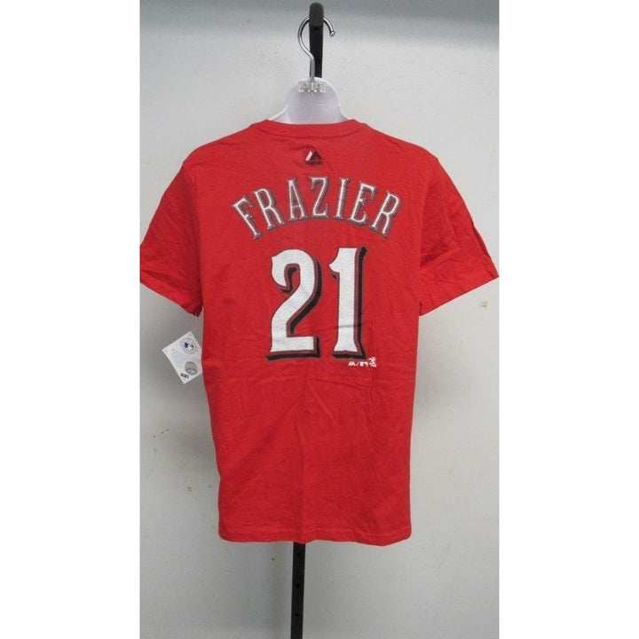 Cincinnati Reds 21 Todd Frazier Youth Size L Large (14/16) Red Shirt Image 4