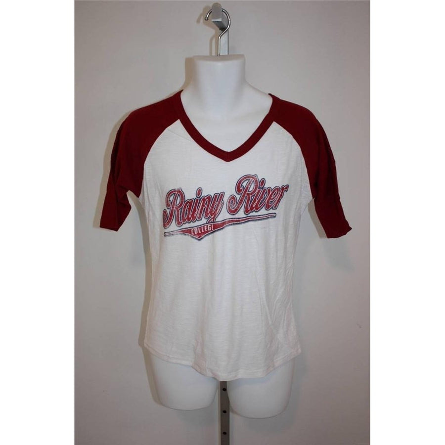 Rainy River College Womens Size M Medium Baseball Style Tissue Shirt Image 1