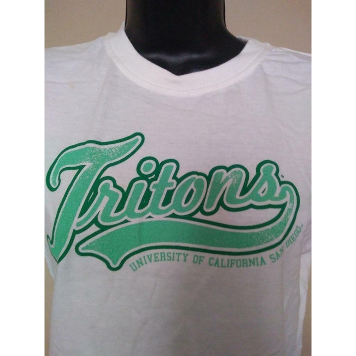 -Minor Flaw UC San Diego Tritons Womens Size M Medium White Russell Shirt Image 2