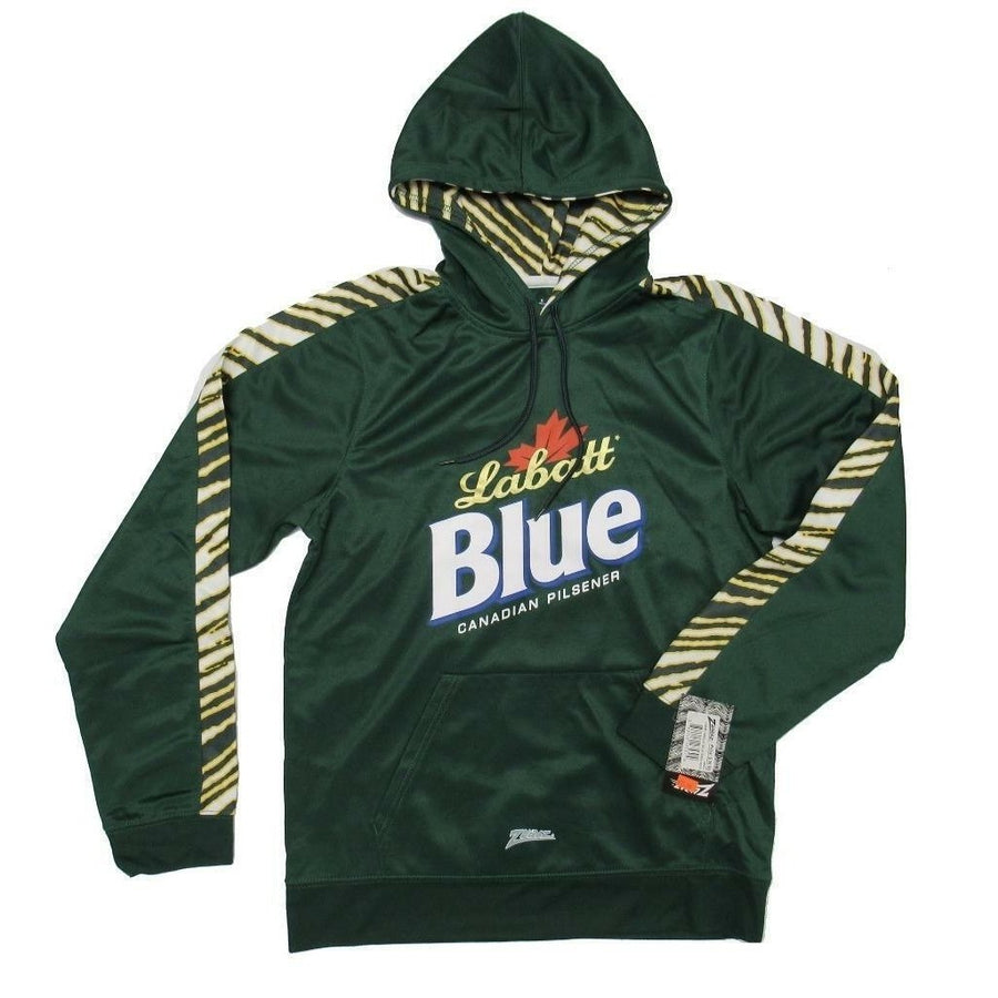 Labatt Blue Beer Pilsner Mens Size S Small Green Zubaz Performance Hoodie 40 Image 1