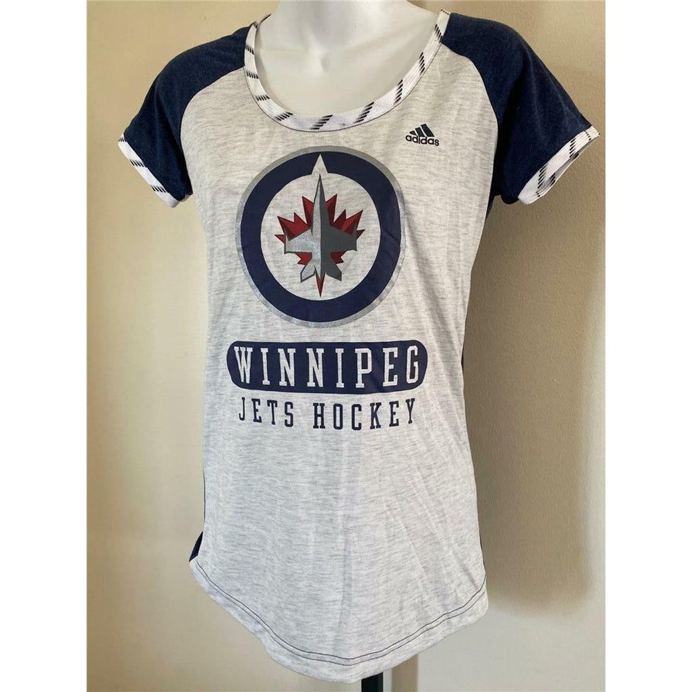 Winnipeg Jets Womens Size S Small White Shirt Image 2