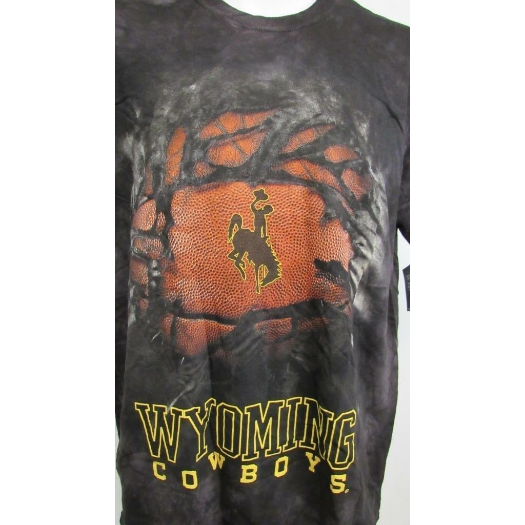 Wyoming Cowboys Mens Size M Medium Black Shirt Image 4