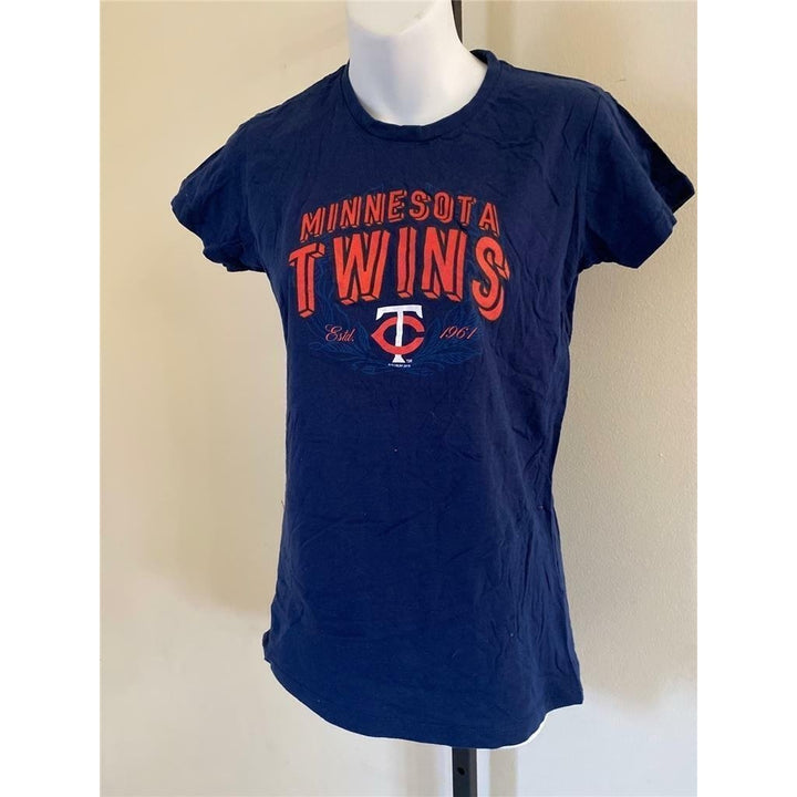 Minnesota Twins Womens Size M Medium Blue Shirt Image 2