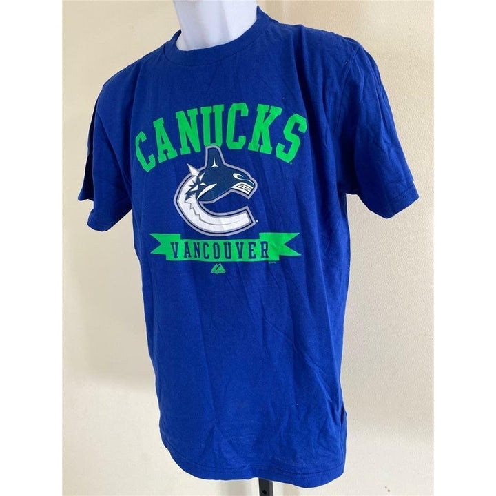 Vancouver Canucks Youth Size XL Blue Shirt Image 2