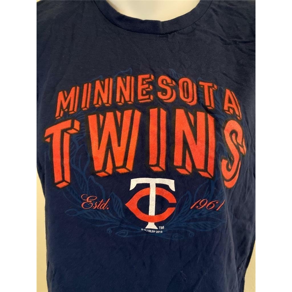 Minnesota Twins Womens Size M Medium Blue Shirt Image 3