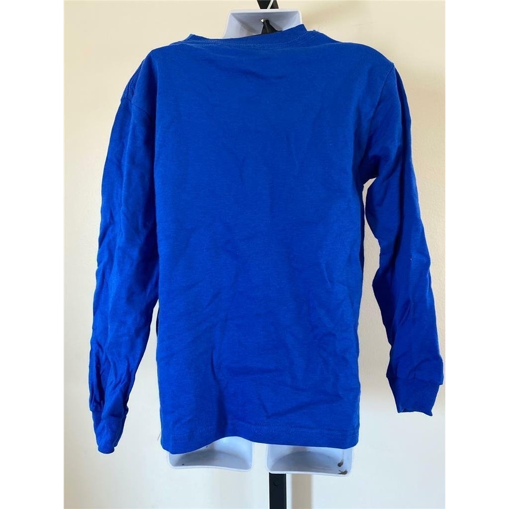 Texas Rangers Kids Size M Medium Blue Long Sleeve Shirt Image 4