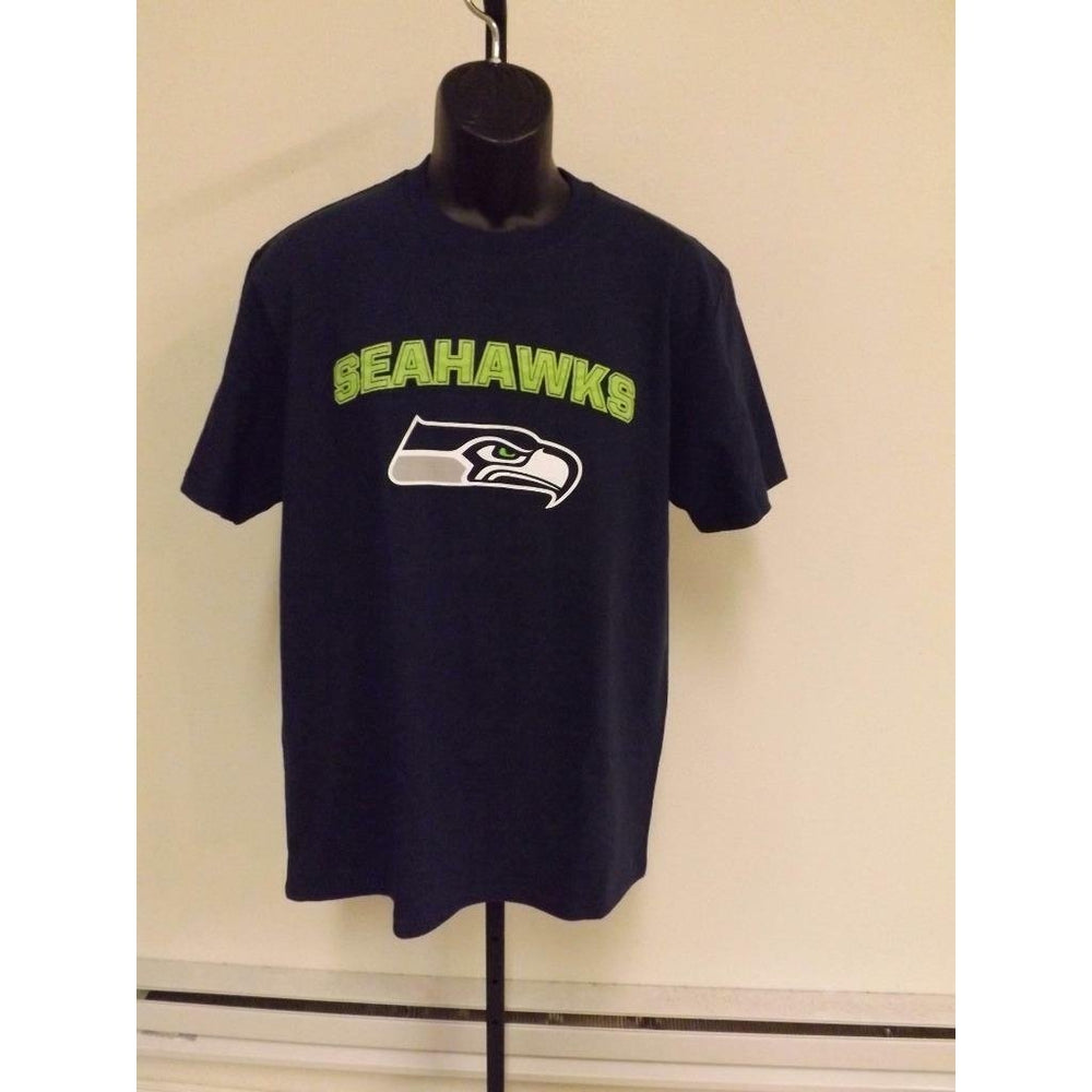 Seattle Seahawks Mens Size L Large Majestic Blue Shirt Image 2