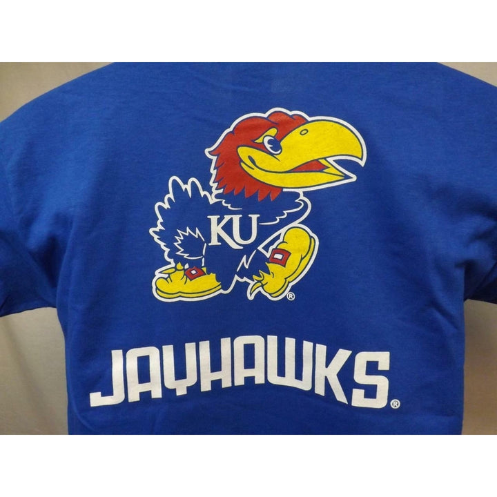 Kansas Jayhawks Adidas Youth Large L 14/16 Blue Shirt With Tag MSRP 20 Image 4