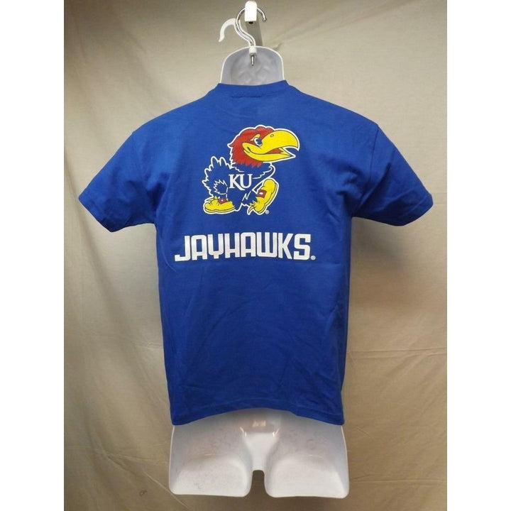 Kansas Jayhawks Adidas Youth Large L 14/16 Blue Shirt With Tag MSRP 20 Image 4