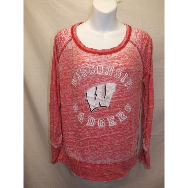 Wisconsin Badgers Womens Size M Medium Red Long Sleeve Shirt Image 1