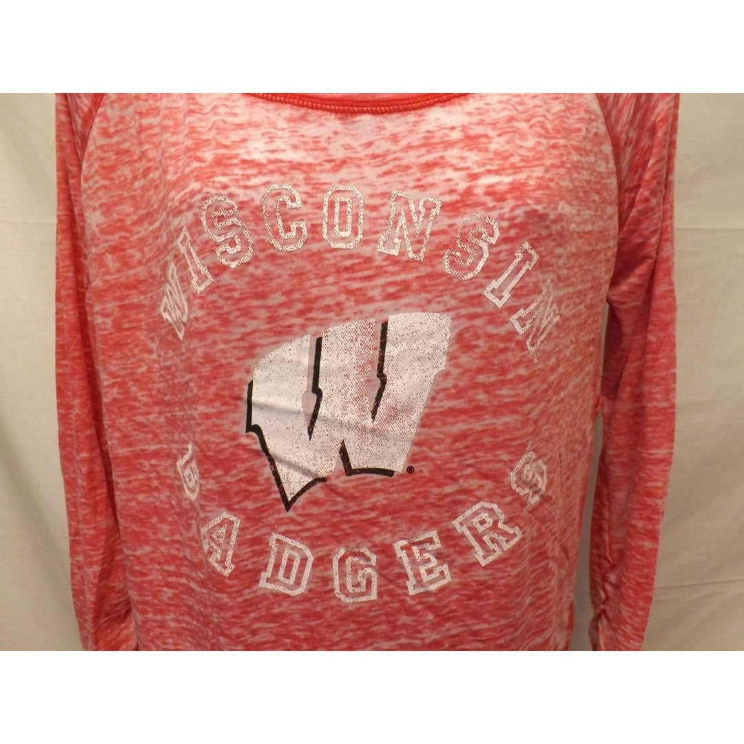 Wisconsin Badgers Womens Size M Medium Red Long Sleeve Shirt Image 2