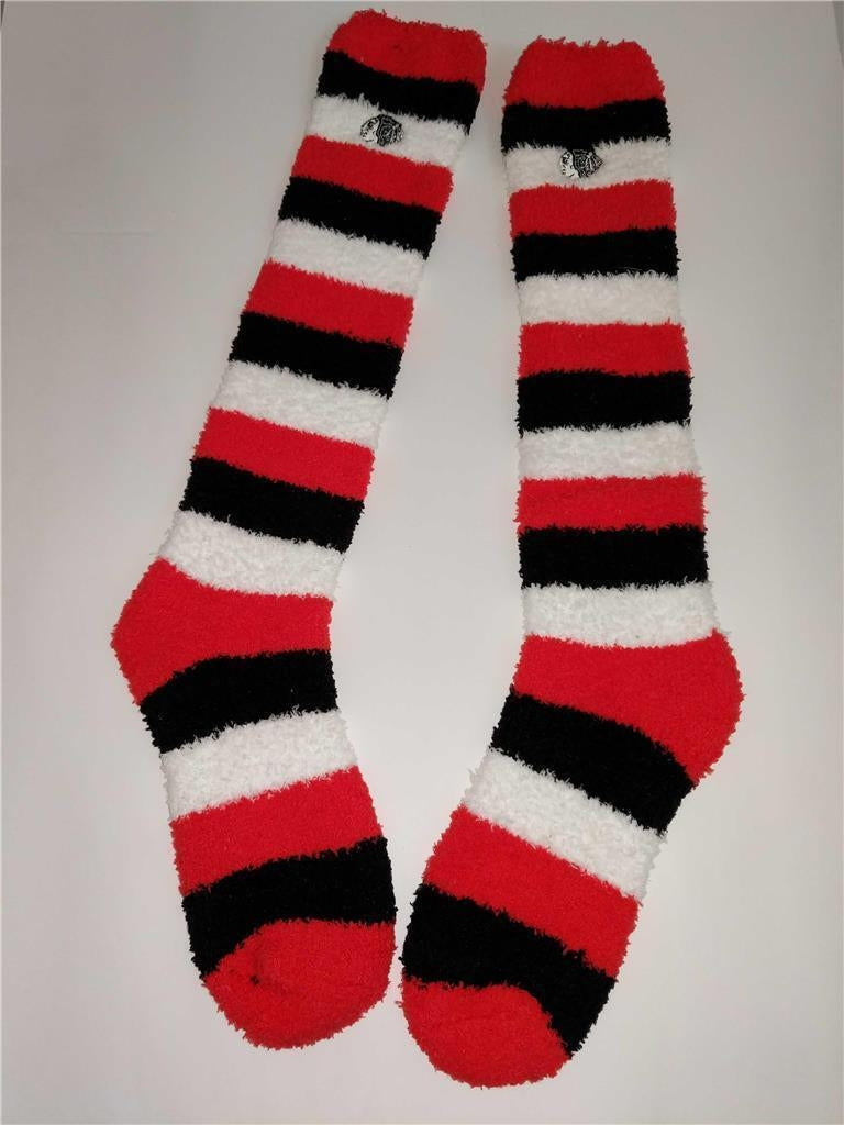 Chicago Blackhawks Mens Size Medium M Sizes 5-10 Long Comfy Soft Socks 15 Image 3