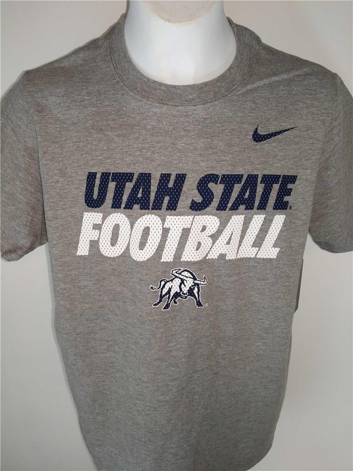 Utah State Aggies football YOUTH Size M Medium 10/12 Gray Nike Shirt 22 Image 1