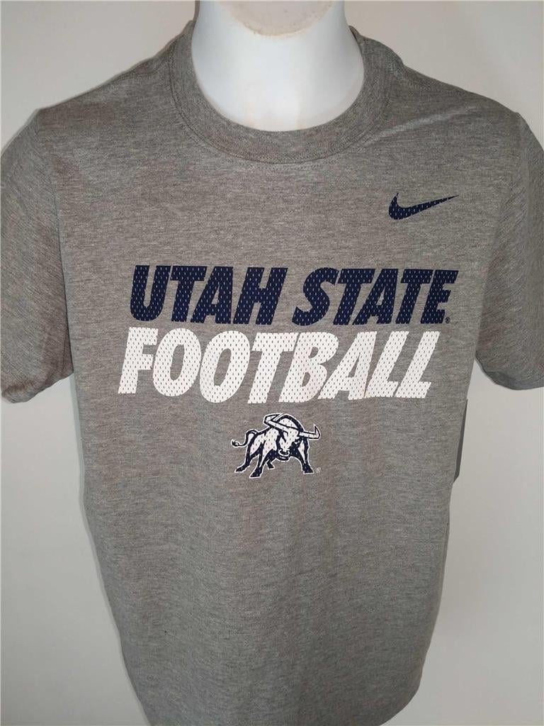 Utah State Aggies football YOUTH Size M Medium 10/12 Gray Nike Shirt 22 Image 1