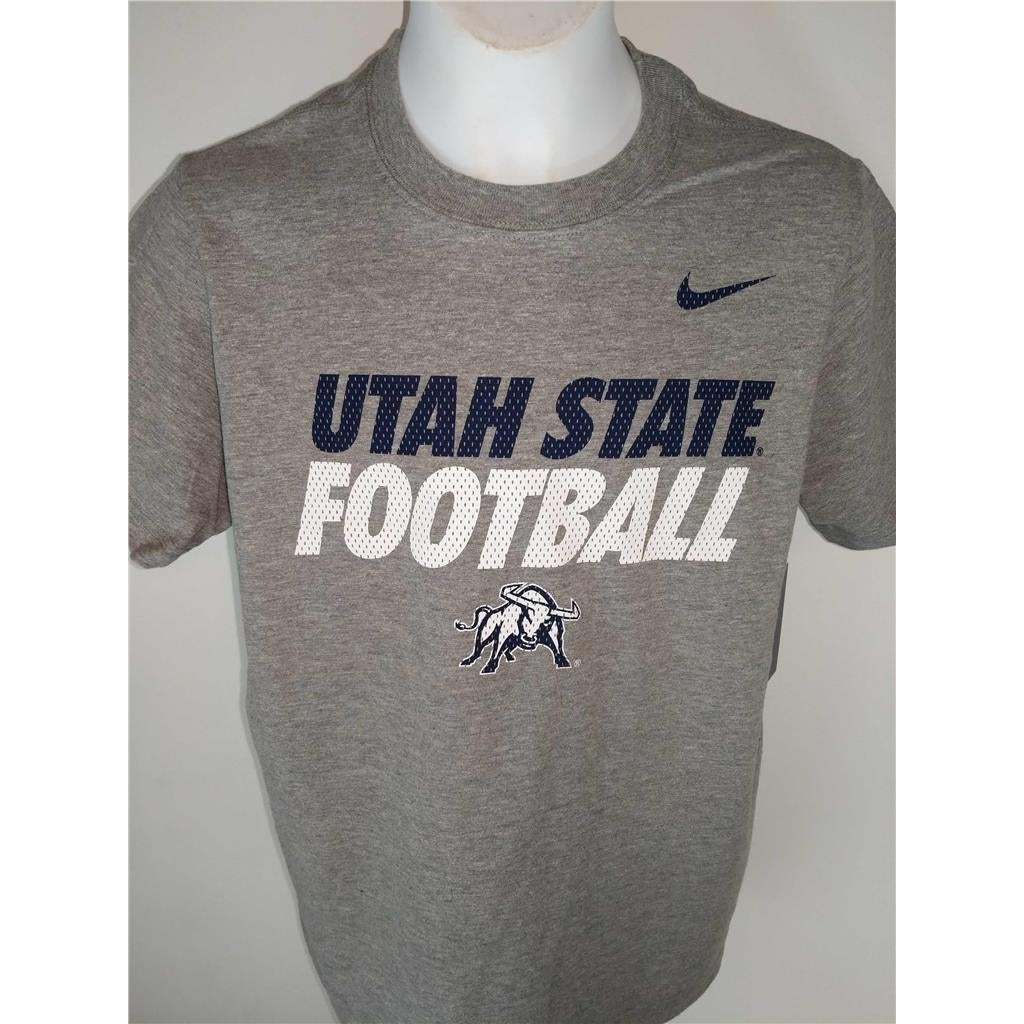 Utah State Aggies football YOUTH Size M Medium 10/12 Gray Nike Shirt 22 Image 6