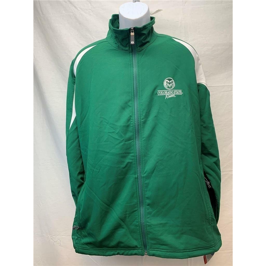 Colorado State Rams Mens Size XL X-Large Green Fill Zip Jacket Image 1