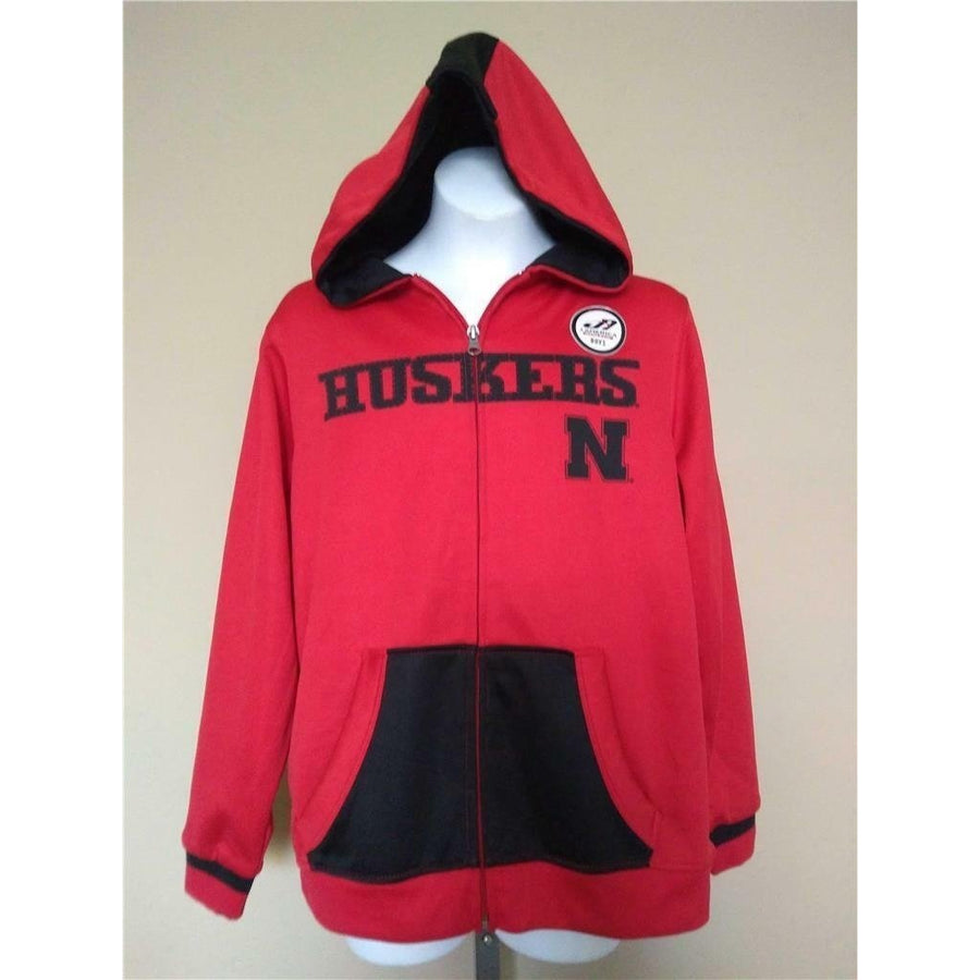 Nebraska Cornhuskers Youth Boys Size L Large Red J America Athletic Hoodie Image 1