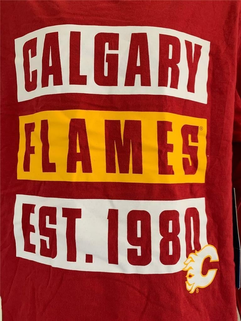 Calgary Flames Kids Size S Small Red Brand 47 Shirt Image 2