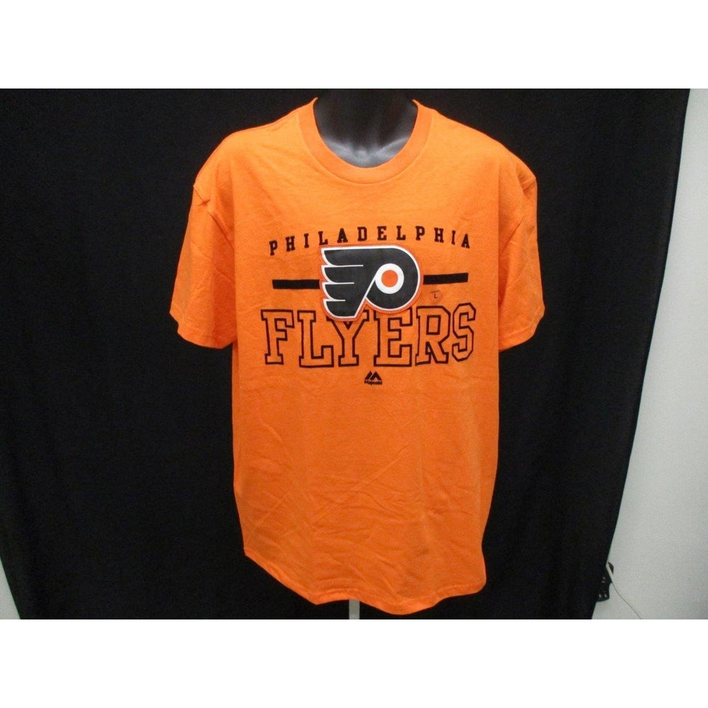 Philadelphia Flyers Men Size Small S Majestic Orange Shirt MSRP 28 Image 2