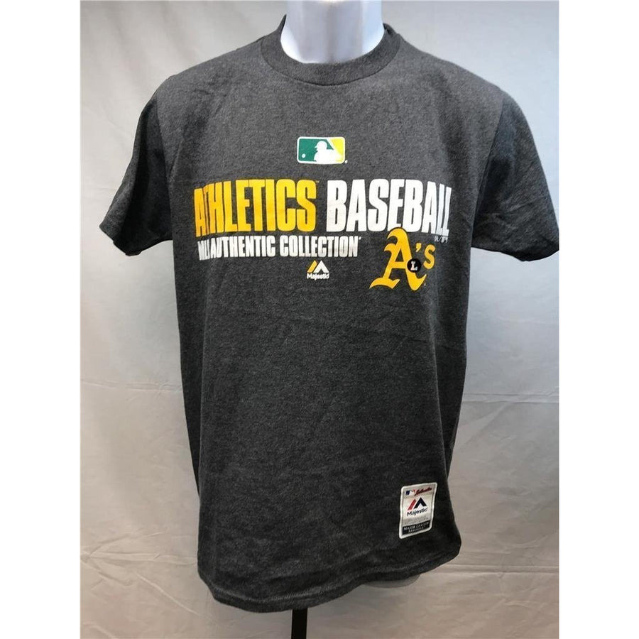 Oakland As Athletics Mens Size S Small Grey Majestic Shirt Image 1