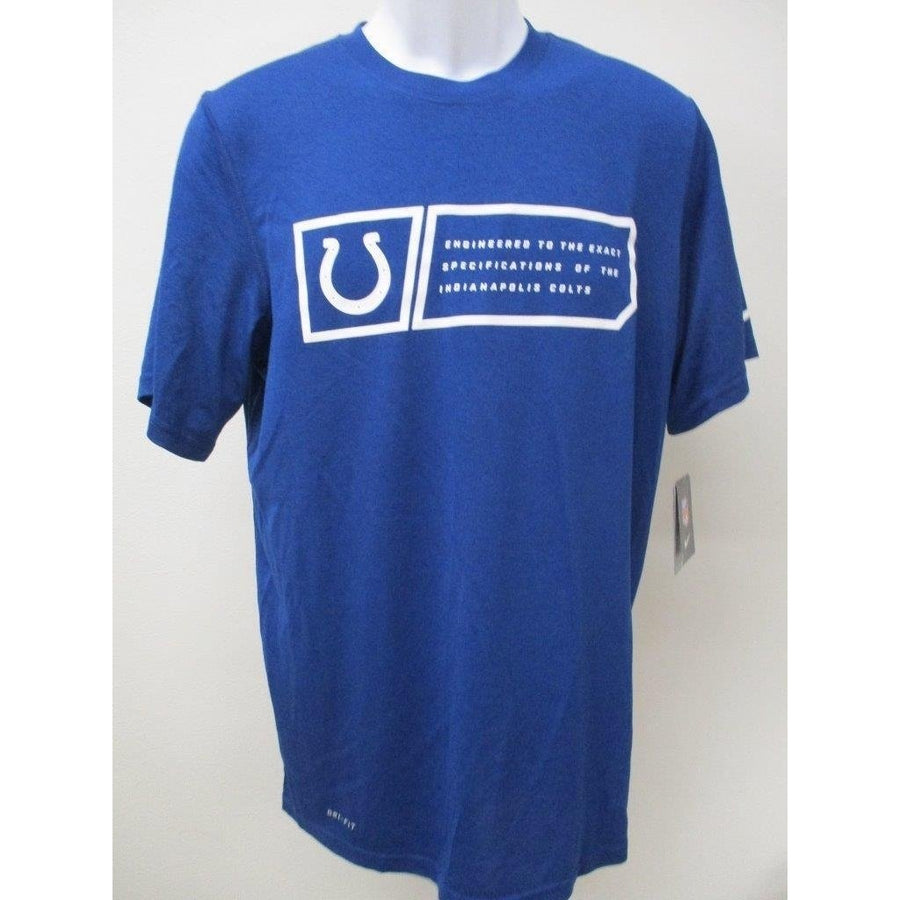 Indianapolis Colts Mens Size S Small Blue Nike Dri-Fit Shirt MSRP 32 Image 1