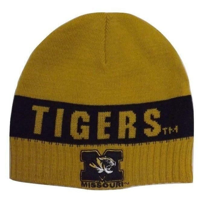 Missouri Tigers Mens Adult Size OSFA Yellow Beanie Hat Image 2